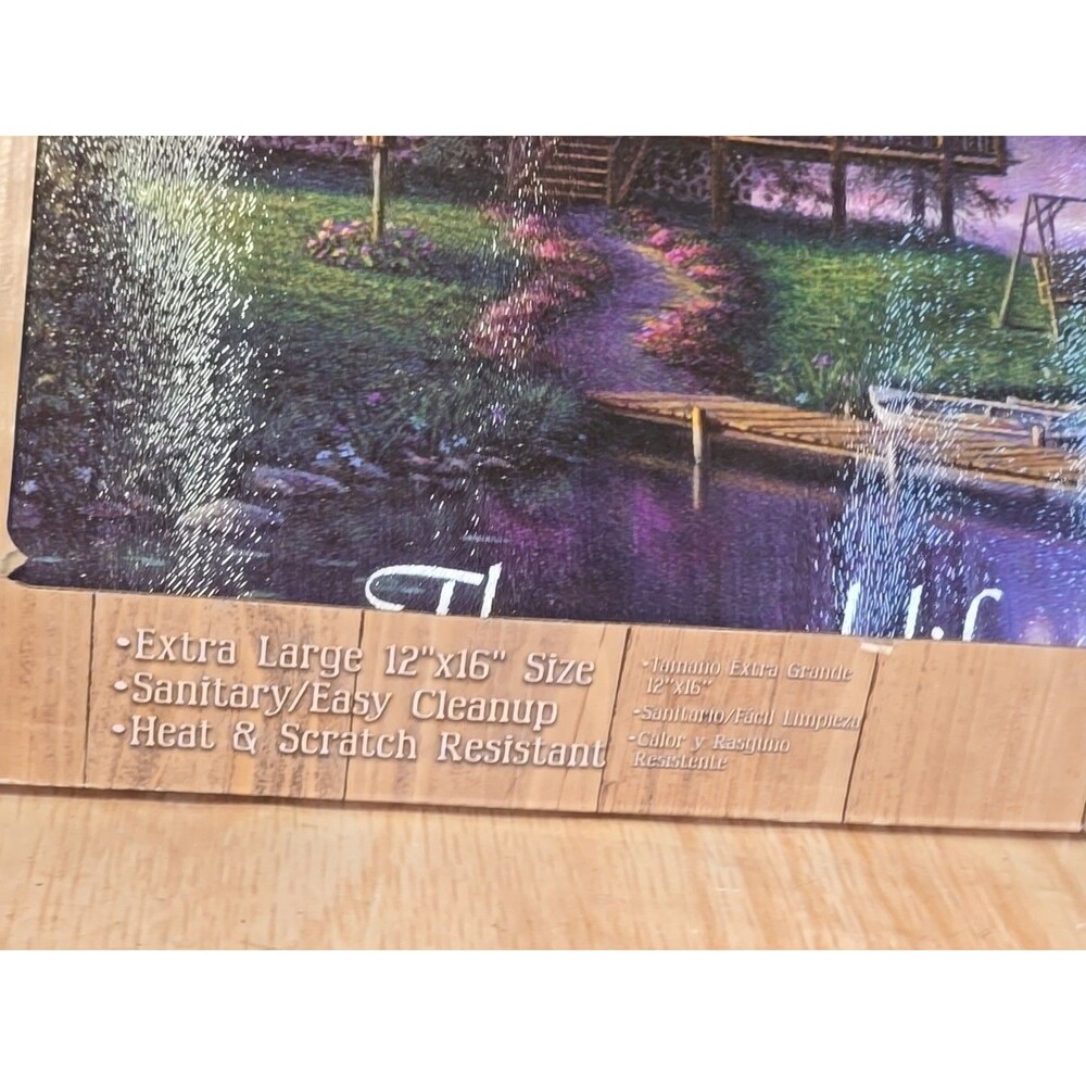 16" x 12" The good life Tempered Glass Cutting Board -  The Fishing Cabin - Picture 7 of 7